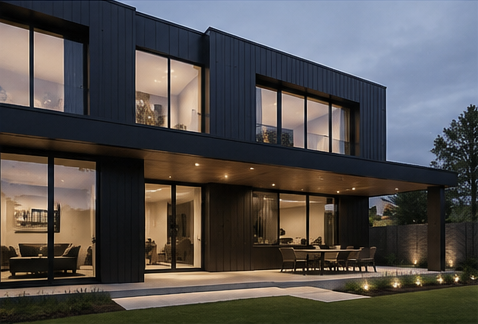 Contemporary Black Aluminum Home
