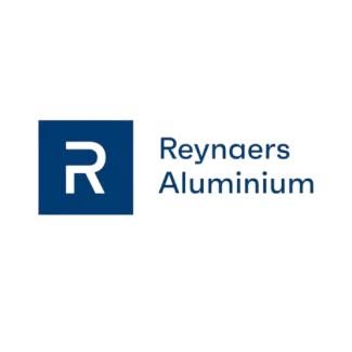 Reynaers Aluminium logo for premium European window and door systems.